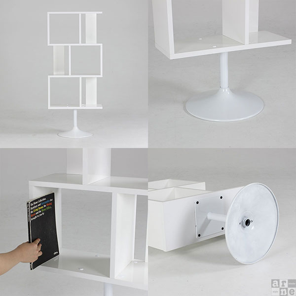 arne（アーネ） ディスプレイラック 脚付 ホワイト s字 オープンラック