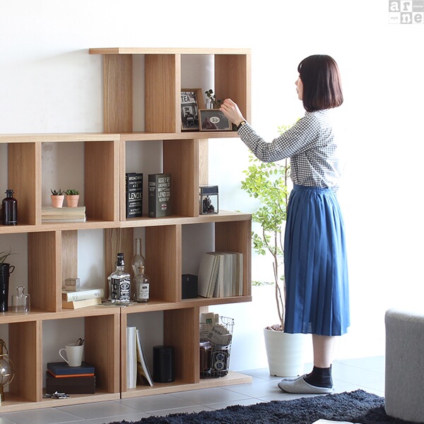 arne（アーネ） オープンラック 奥行30cm 飾り棚 4段 リビング収納