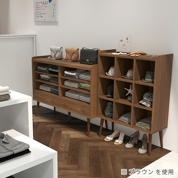 arne（アーネ） ラック 本棚 脚付き 木製 棚 オープンラック