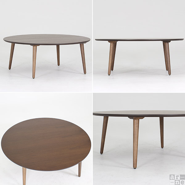 arne（アーネ） センターテーブル ウォールナット コーヒーテーブル 丸