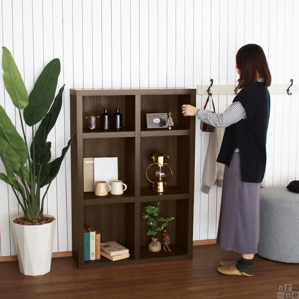 arne（アーネ） リビング収納 書斎 棚 収納 カラーボックス 3段 3段