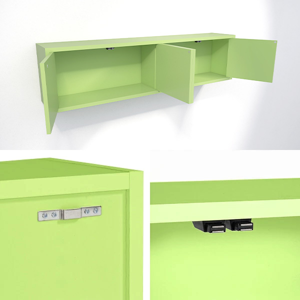 arne（アーネ） ウォールシェルフ 壁掛け 扉付き 収納 棚 賃貸