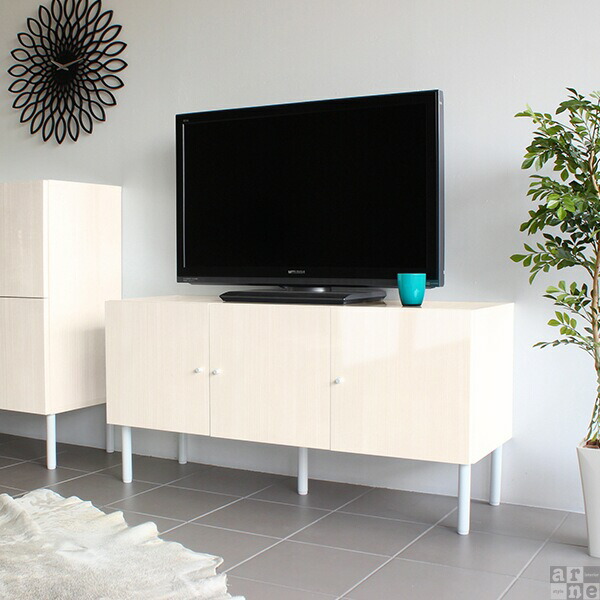 arne（アーネ） テレビ台 白 テレビボード ホワイト 鏡面 120