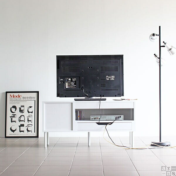 arne（アーネ） テレビ台 白 テレビボード ホワイト 鏡面 120