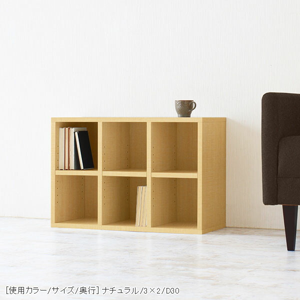 arne（アーネ） 本棚 オープンラック 2段 カラーボックス 低い ロー