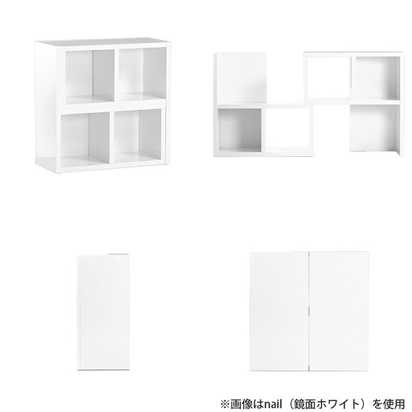 arne オープンラック 2段 黒 ディスプレイラック 完成品 本棚 ブラック