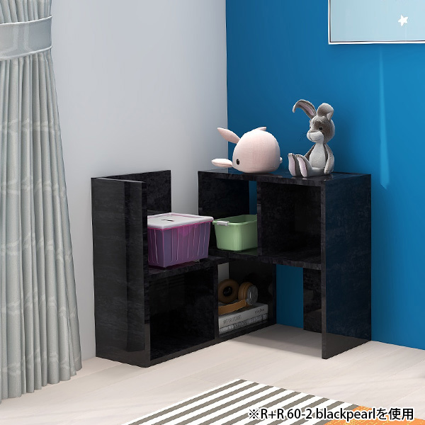 arne（アーネ） 本棚 ディスプレイラック 完成品 ブラック