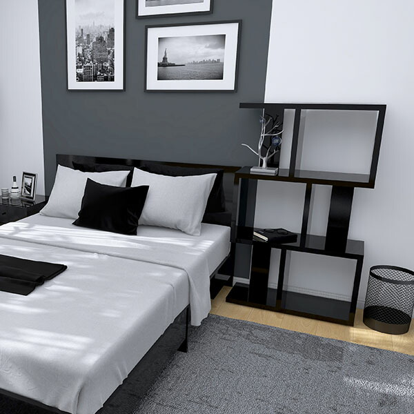 arne（アーネ） ラック ブラック 3段ラック ディスプレイラック 完成品