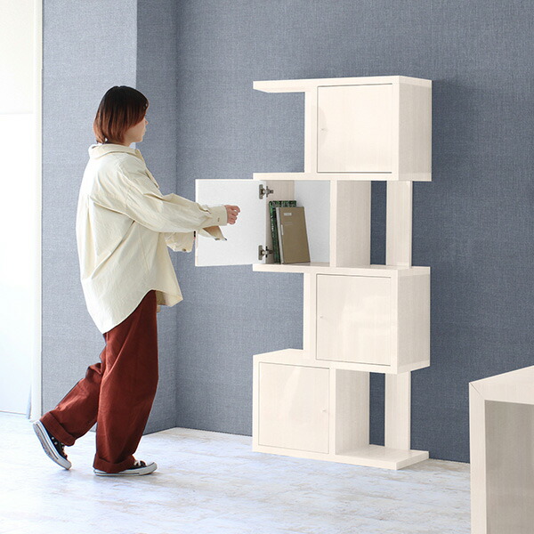 【美品】arne:オープンラック/モダン棚(ホワイト) arne（アーネ） オープンラック 2段 オープンシェルフ ミニ 白