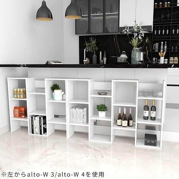 arne（アーネ） ディスプレイラック ホワイト 完成品 本棚 ラック