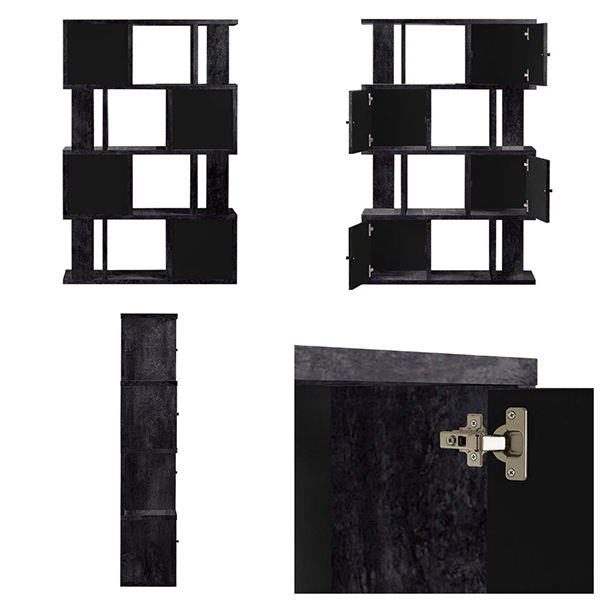 arne（アーネ） 本棚 扉付 ディスプレイラック 大容量 キャビネット