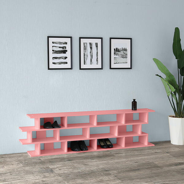 arne（アーネ） ディスプレイラック 完成品 オープンラック ピンク