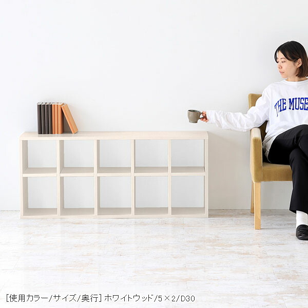 arne（アーネ） 本棚 リビング収納 ディスプレイラック ホワイト 白 大