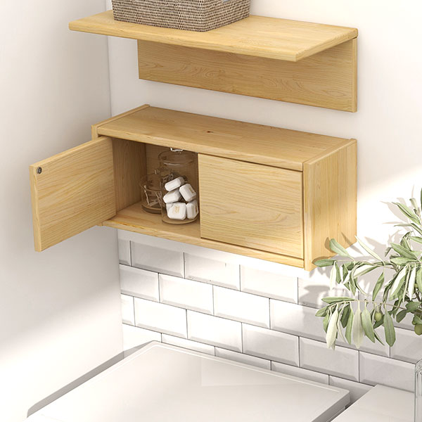 ウォールシェルフ 壁掛けラック 北欧 ウォールボックス 約幅60 洗面所