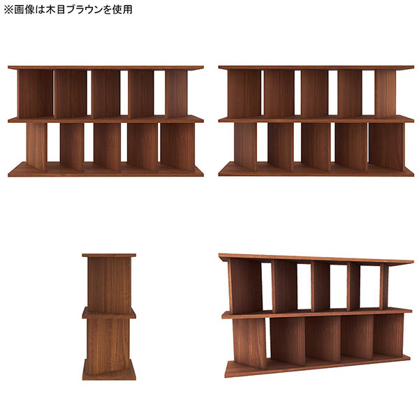 本棚 おしゃれ 自立型 パーティション 間仕切り棚 収納 ラック 完成品 日本製 鏡面仕上げ メラミン 衝立シェルフ キッチン シェルフ ☆_3