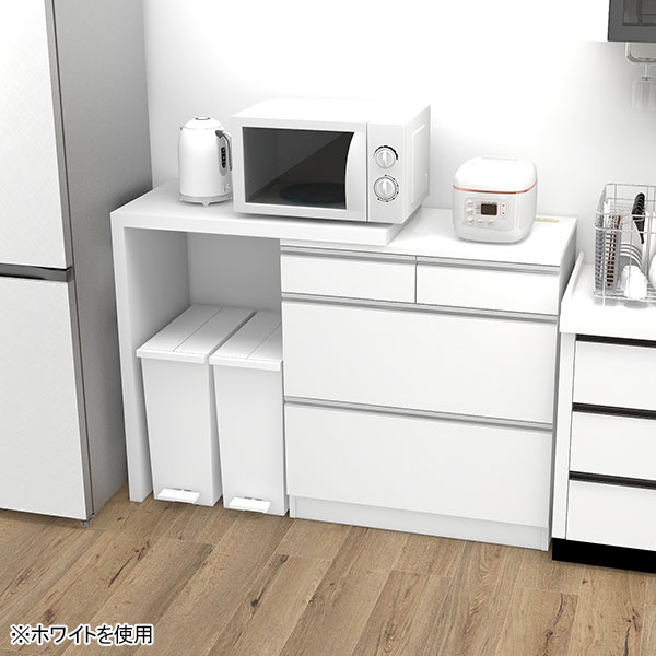 キッチンカウンター レンジ台 作業台 コンセント付き 食器棚 電子