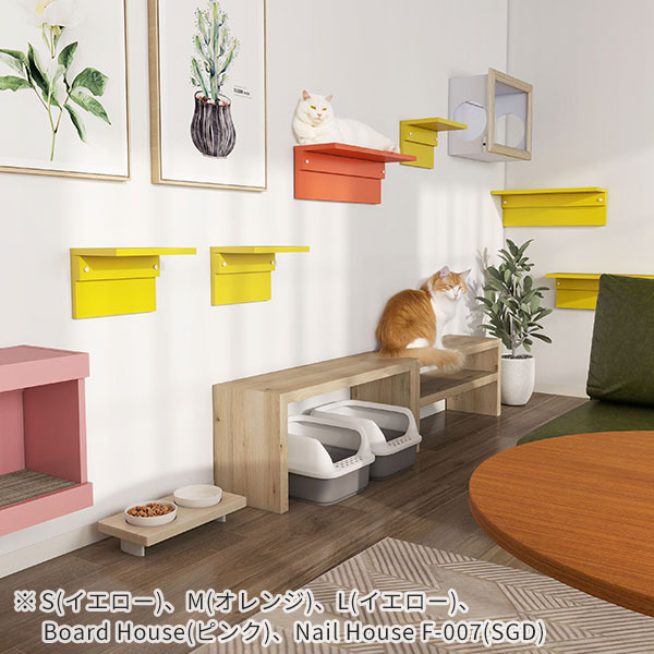 キャットウォーク 猫 壁 棚 ウォールシェルフ 90 石膏ボード キャット