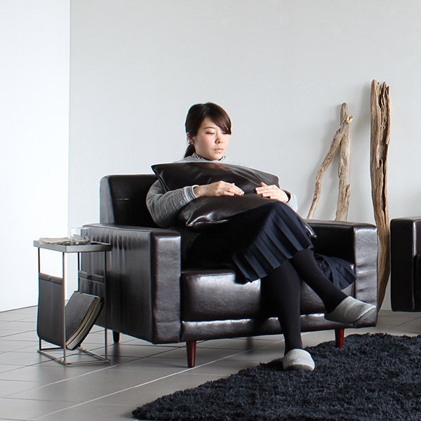 arne クッション 60 枕 日本製 レザー ホワイト 正方形 60×60