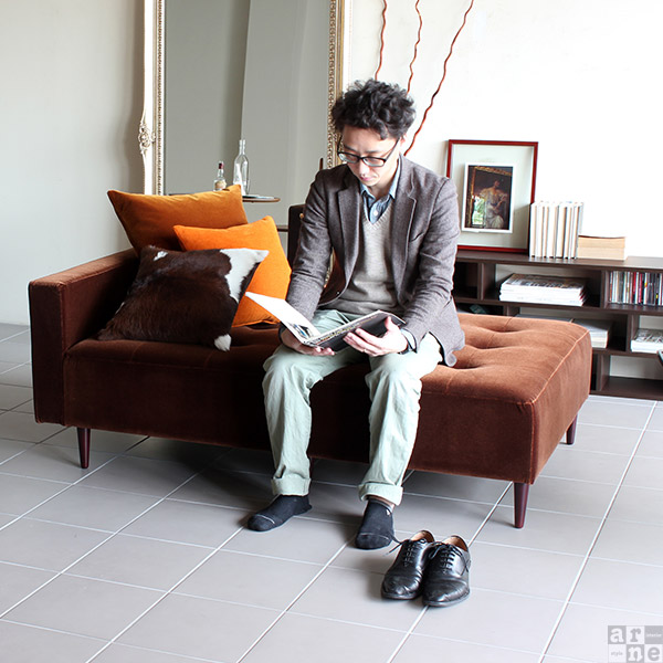 Arne アーネ BAGGY 4 x 7 ソファベンチ ダークブラウン arne（アーネ） ソファーベンチ 背もたれなし ソファー ベンチソファー