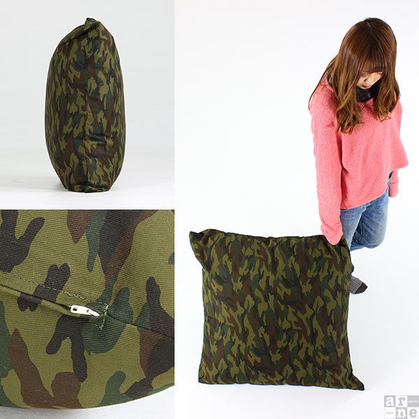 arne（アーネ） クッションカバー 迷彩 クッション カバー ジャンボ