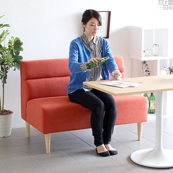 arne（アーネ） ダイニングチェア ソファー 2人掛け アイボリー ブルー