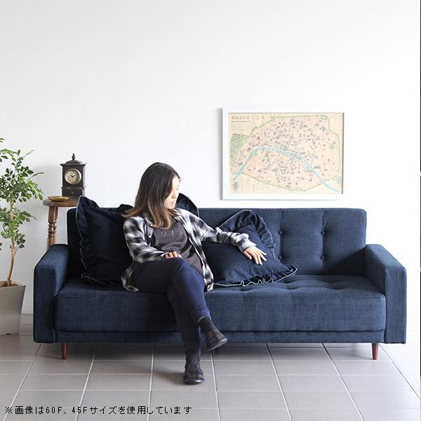 クッション 45×45 フリル デニム 45×45cm 中身 45cm かわいい 日本製 可愛い デニムクッション インテリアクッション 無地 》｜arne-sofa｜08