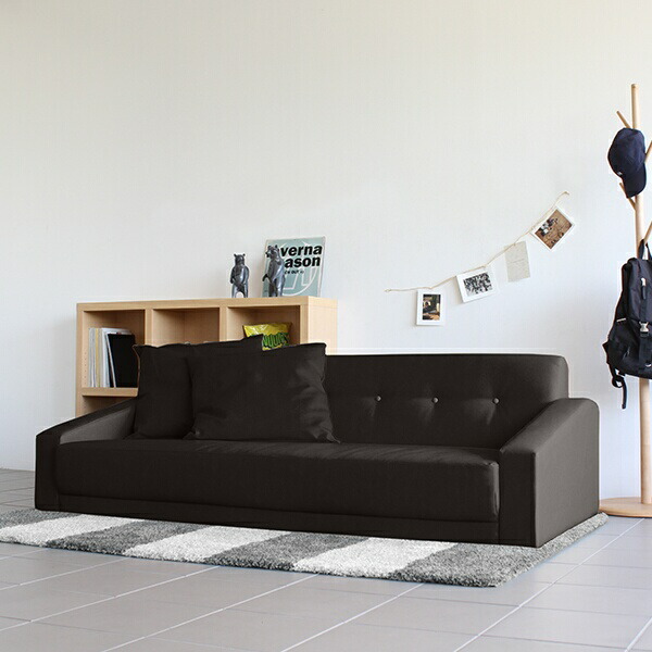 arne（アーネ） ローソファー 3人掛け 脚付き レザー 座面広い 2.5p