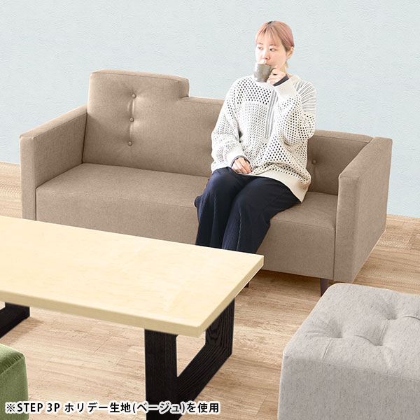 2.5〜3人掛けソファ 3人掛けソファ デビュー079 ハード GY(3人掛け ハード 5Y)本革GY