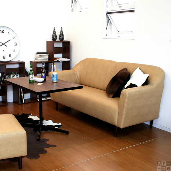 arne（アーネ） ソファー ソファ 3人掛け 合皮 ローソファー レザー 3