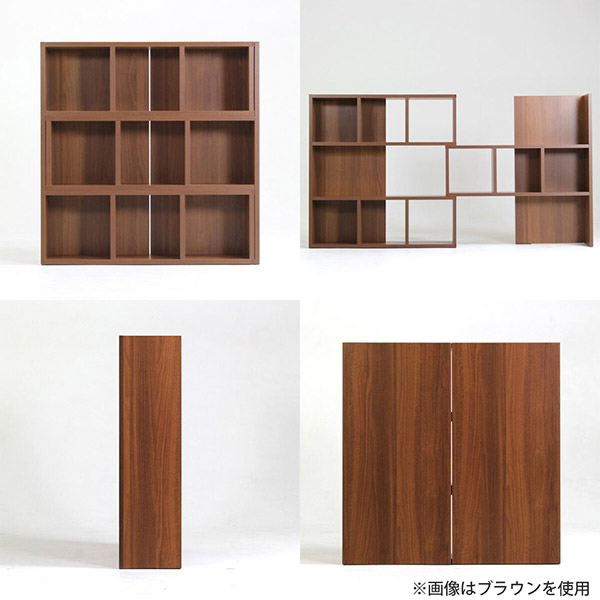 arne オープンラック コーナーラック ブラウン木製シェルフ 3段 9ボックス arne オープンラック コーナーラック ブラウン木製シェルフ 3段