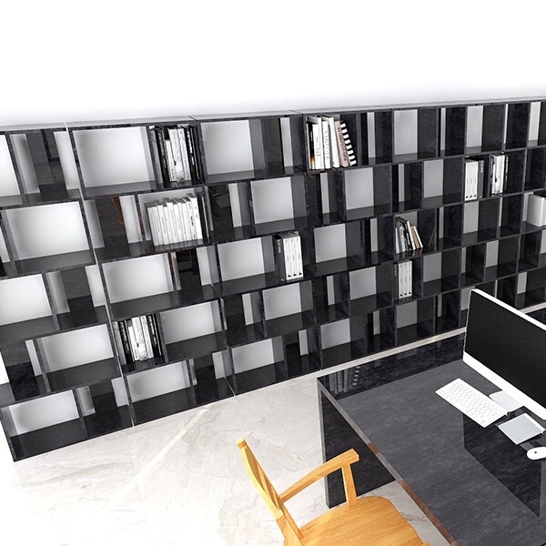 arne（アーネ） オープンラック スリム 5段 黒 ディスプレイラック