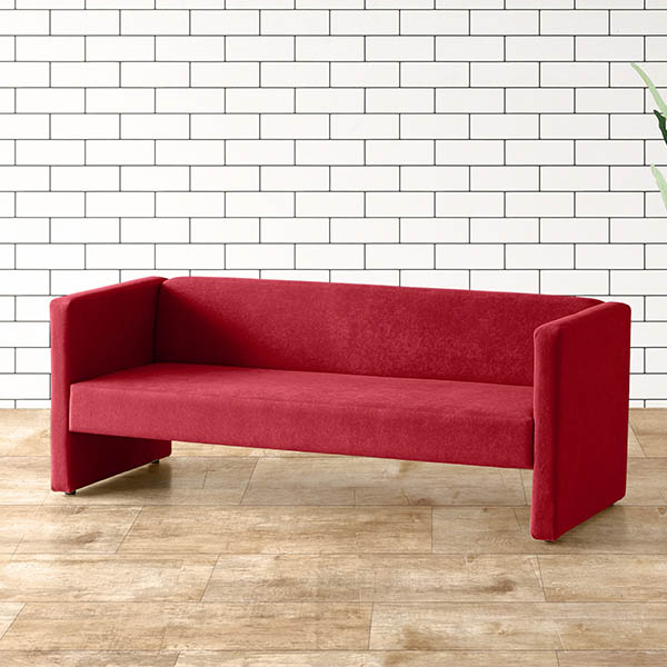 ベンチソファー 背もたれあり 三人掛け 3人用 カフェ 肘あり おしゃれ