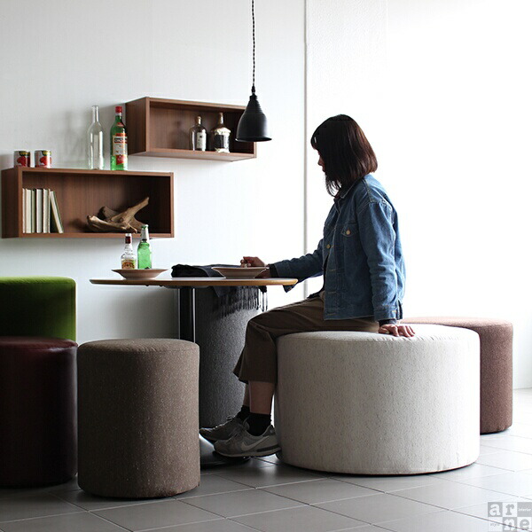 arne（アーネ） スツール 円柱 低め オットマン 丸 スツールテーブル