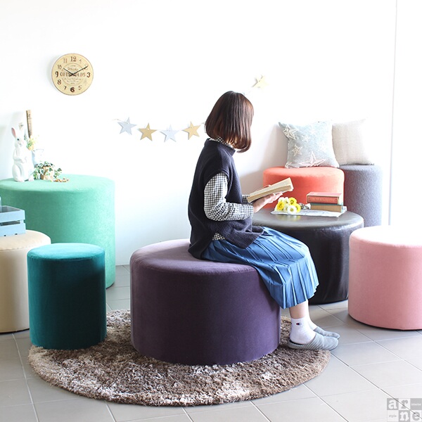 arne（アーネ） スツール 円柱 ソファ 椅子 背もたれなし チェア