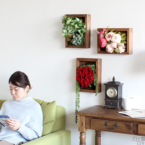 光触媒 フェイクグリーン 壁掛け ミニ フレーム 壁 消臭 ウォールグリーン お祝い ウォールアート リーフパネル 造花 》 |  | 06