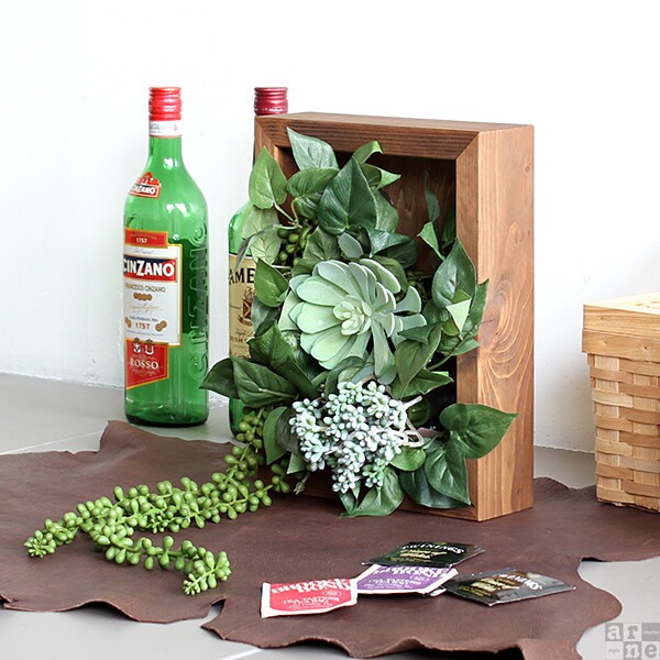 フェイクグリーン 壁掛け ミニ フレーム 観葉植物 造花 光触媒