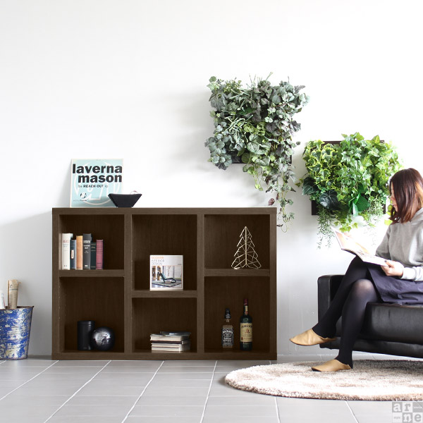 arne（アーネ） 本棚 横長 a4 奥行30cm カラーボックス ラック 2段