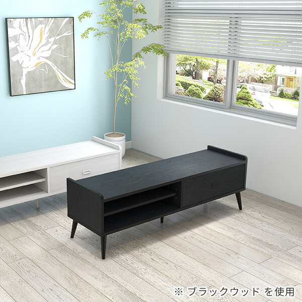 arne（アーネ） ローボード テレビ台 白 脚付き リビングボード 完成品