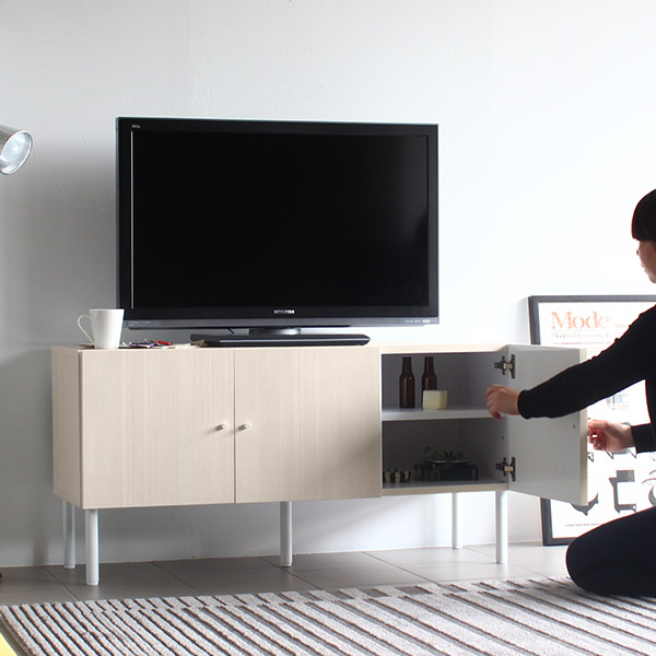 arne（アーネ） テレビ台 白 テレビボード ホワイト 鏡面 120