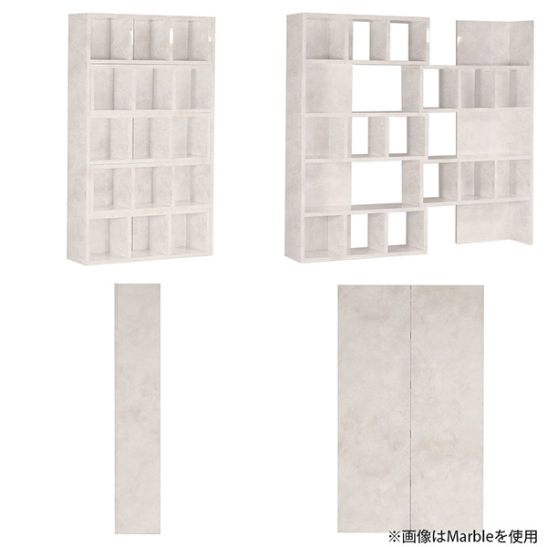 arne（アーネ） ディスプレイラック 完成品 本棚 ブラック 大型