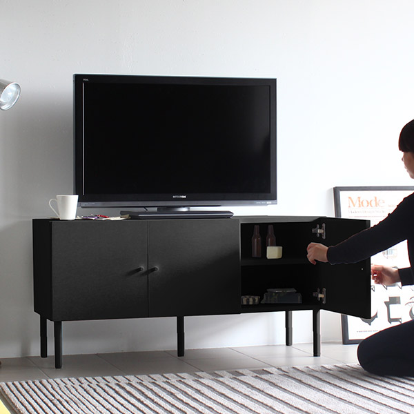 arne（アーネ） テレビ台 120cm ローボード テレビボード 120 黒