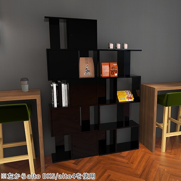 arne（アーネ） ラック ディスプレイ 棚 黒 ディスプレイラック 完成品