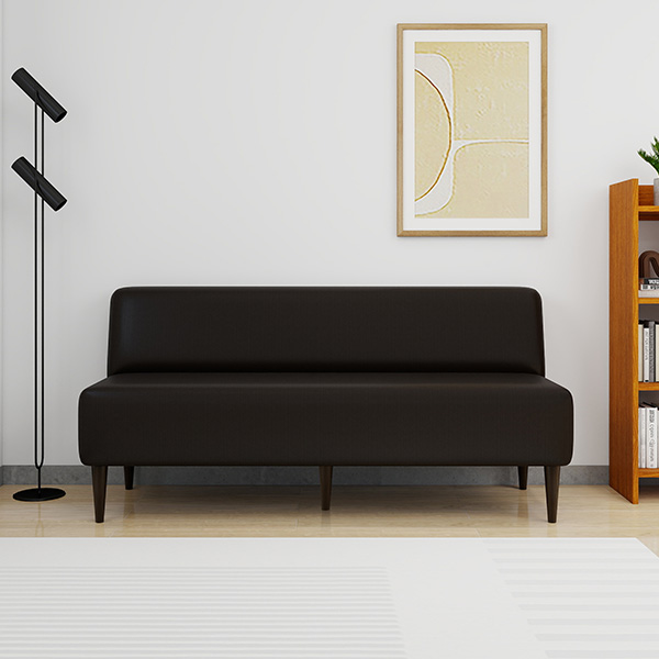 NOYES Bench 合皮 ブラウン ソファ ３人掛け ソファ ソファー 3Pソファ 3人掛け 3P FAB クッション付 LBR