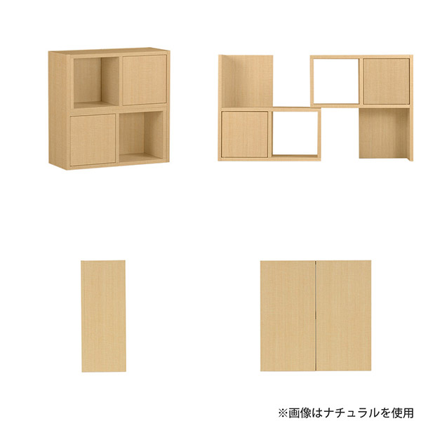リビング収納 おしゃれ ディスプレイラック 扉付き オープンラック 扉付き収納 ピンク オレンジ イエロー グリーン ブルー グレー ☆_3