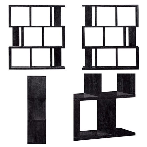 arne（アーネ） オープンラック 本棚 黒 カラーボックス 飾り棚 3段