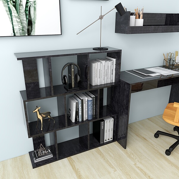 arne（アーネ） オープンラック 本棚 黒 カラーボックス 飾り棚 3段