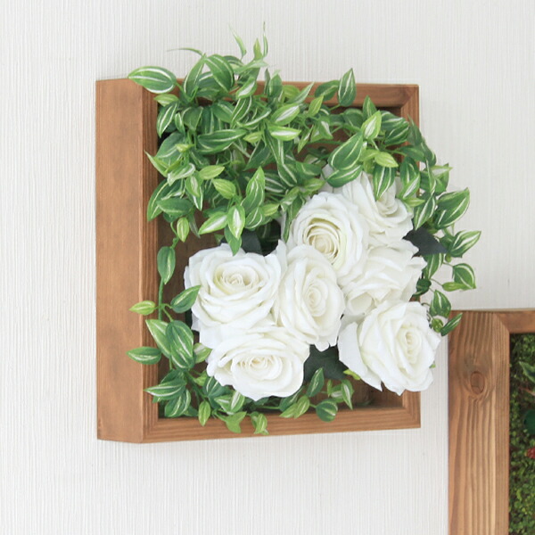 造花 バラ ウォールフラワー 白 薔薇 インテリア 光触媒 フラワー