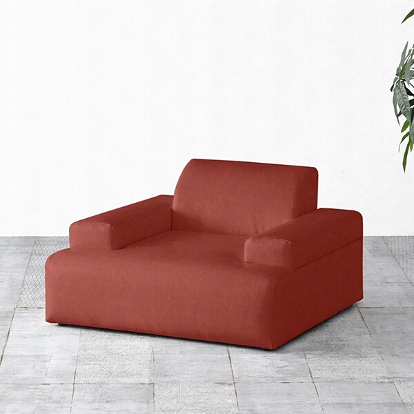 美品・最終値下げ・送料込み】本革ソファ 1人掛け おしゃれ 赤