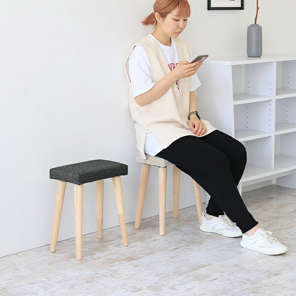スツール グレー 木製 ミニ ミニスツール 椅...の詳細画像5