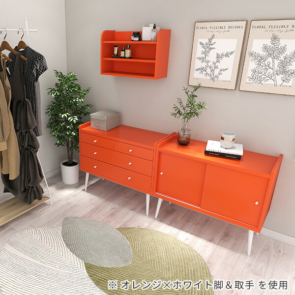チェスト たんす 90 北欧 おしゃれ 収納 引き出し 脚付き 完成品 サイドボード 可愛い ピンク ブルー リビングボード 3段 リビングチェスト ☆_9